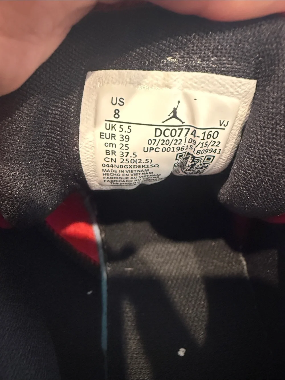 Nike womens Low-Top Sneaker in Red/White/Black - Picture 2 of 3